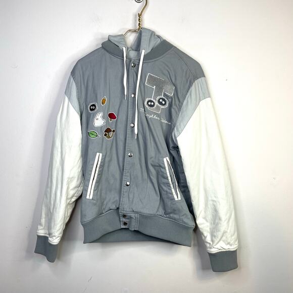 Hot Topic Studio Ghibli My Neighbor Totoro Icons Varsity Patch Jacket Mens L - Picture 3 of 17